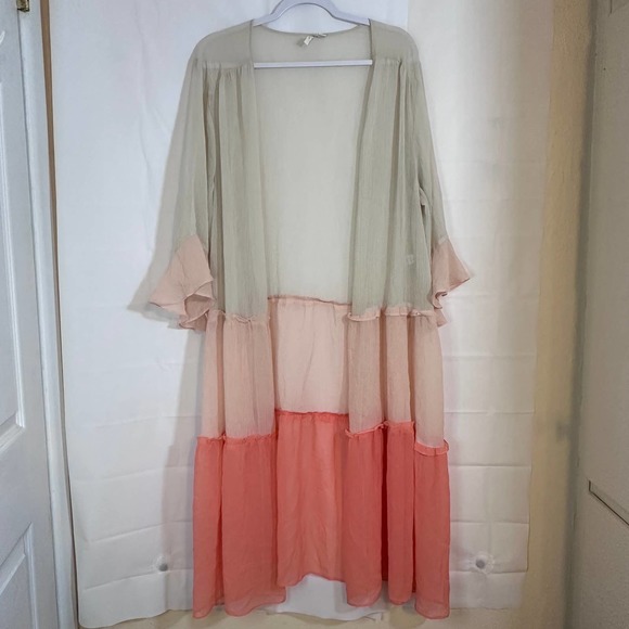 c. est 1946 Other - Natural Color Block Duster / Kimono Woman's 14/16 C. est 1946
